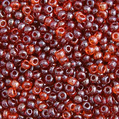 Czech Seed Beads  10-0 MIX RED LusED