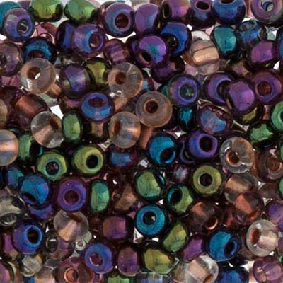 Czech Seed Beads 6-0 MET. IRIDESCENT ASSORTED
