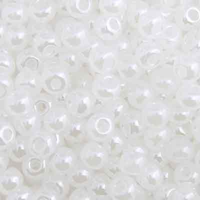 Czech Seed Beads 6-0 OP.PEARL WHITE