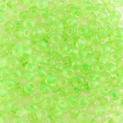 Czech Seed Beads 6-0 TR. Neon Green