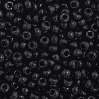 Czech Seed Beads  11-0 Black OP.