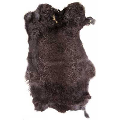 Rabbit Fur Skin Grey (1pc)