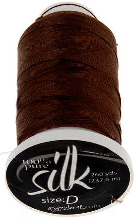 Silk Bead Thread D Chestnut 260yds