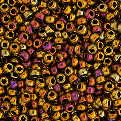 Miyuki Seed Beads  8-0 Lt.Bronze Iris-AB MET.