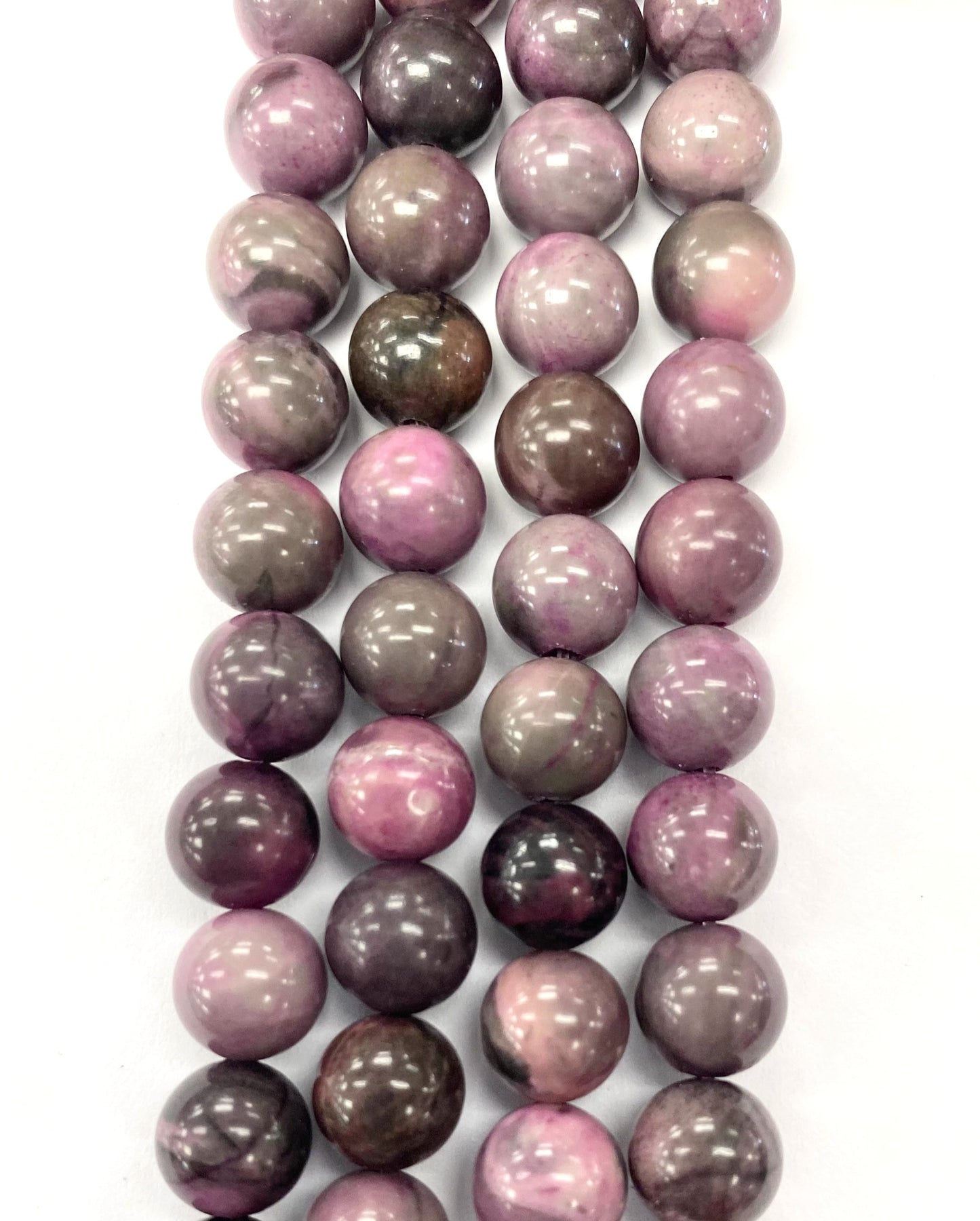 Purple Red Jade Beads 8mm