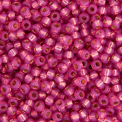 Miyuki Seed Beads 6-0 Dark Rose S-L Alabaster