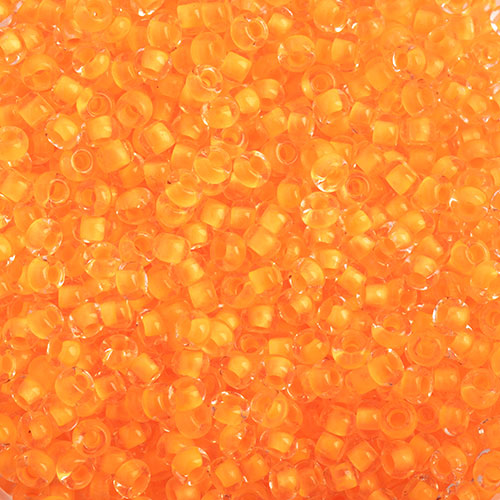 Czech Seed Beads 10-0 Crystal C-L Neon Orange