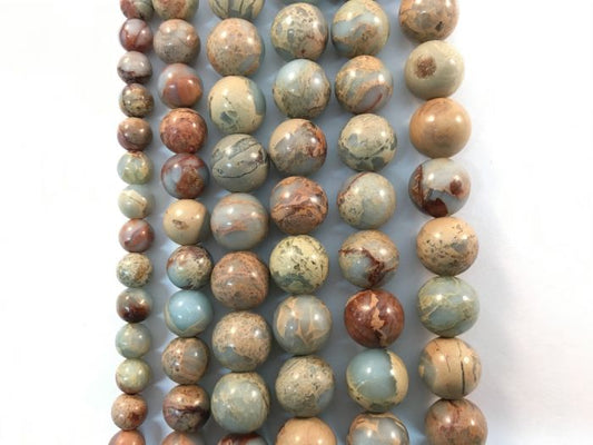 Natural Aqua Terra Jasper Bead 8mm