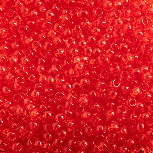 Czech Seed Beads 10-0 TR. LT. RED