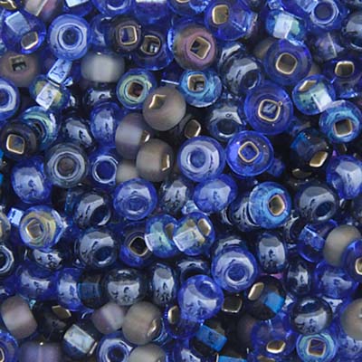 Czech Seed Beads 6-0 MULTI BLUE