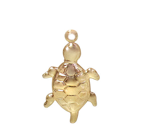 14KGF Turtle Charm With 2mm Loop