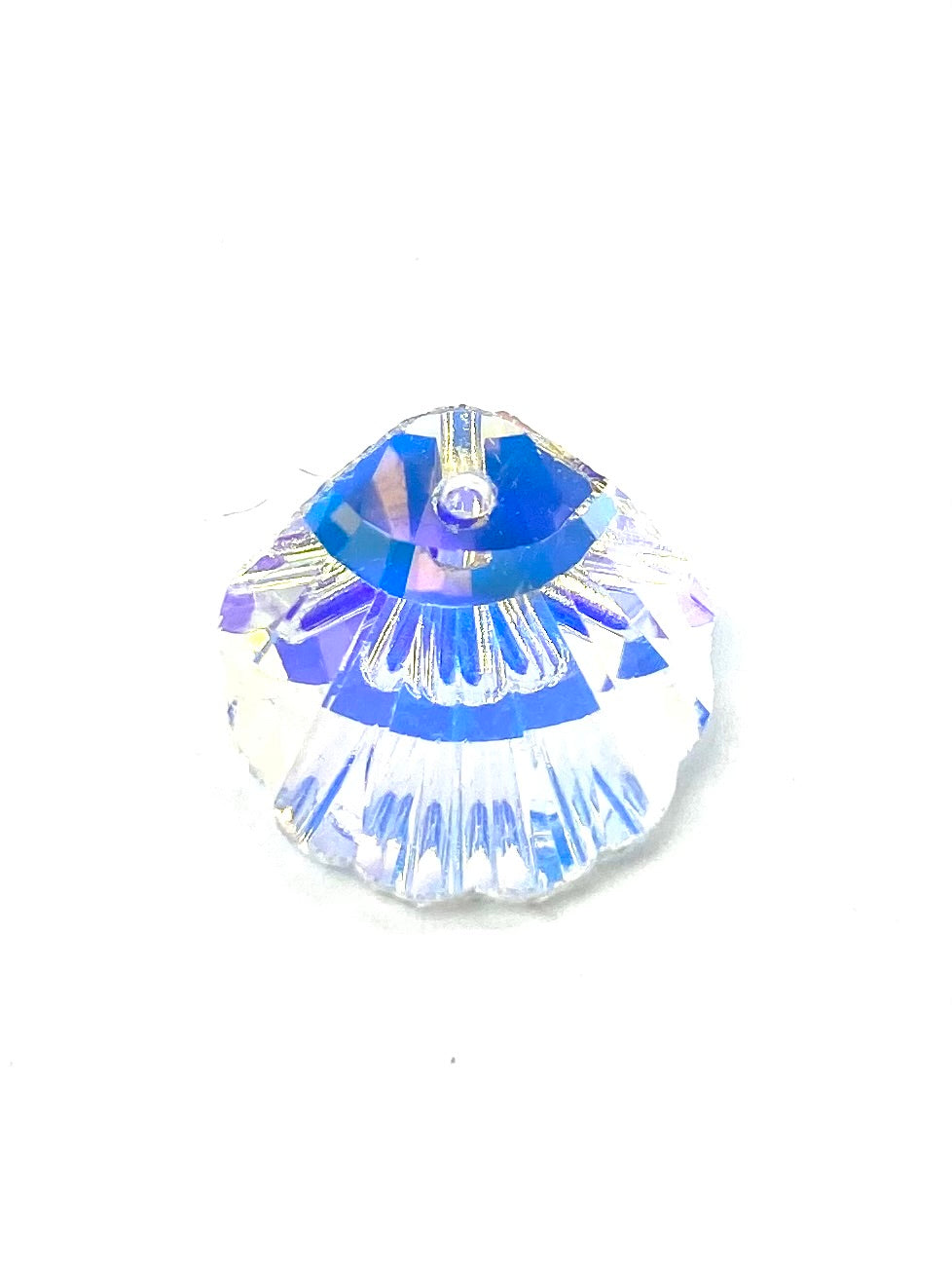 16mm Glass Shell Crystal AB 2pack