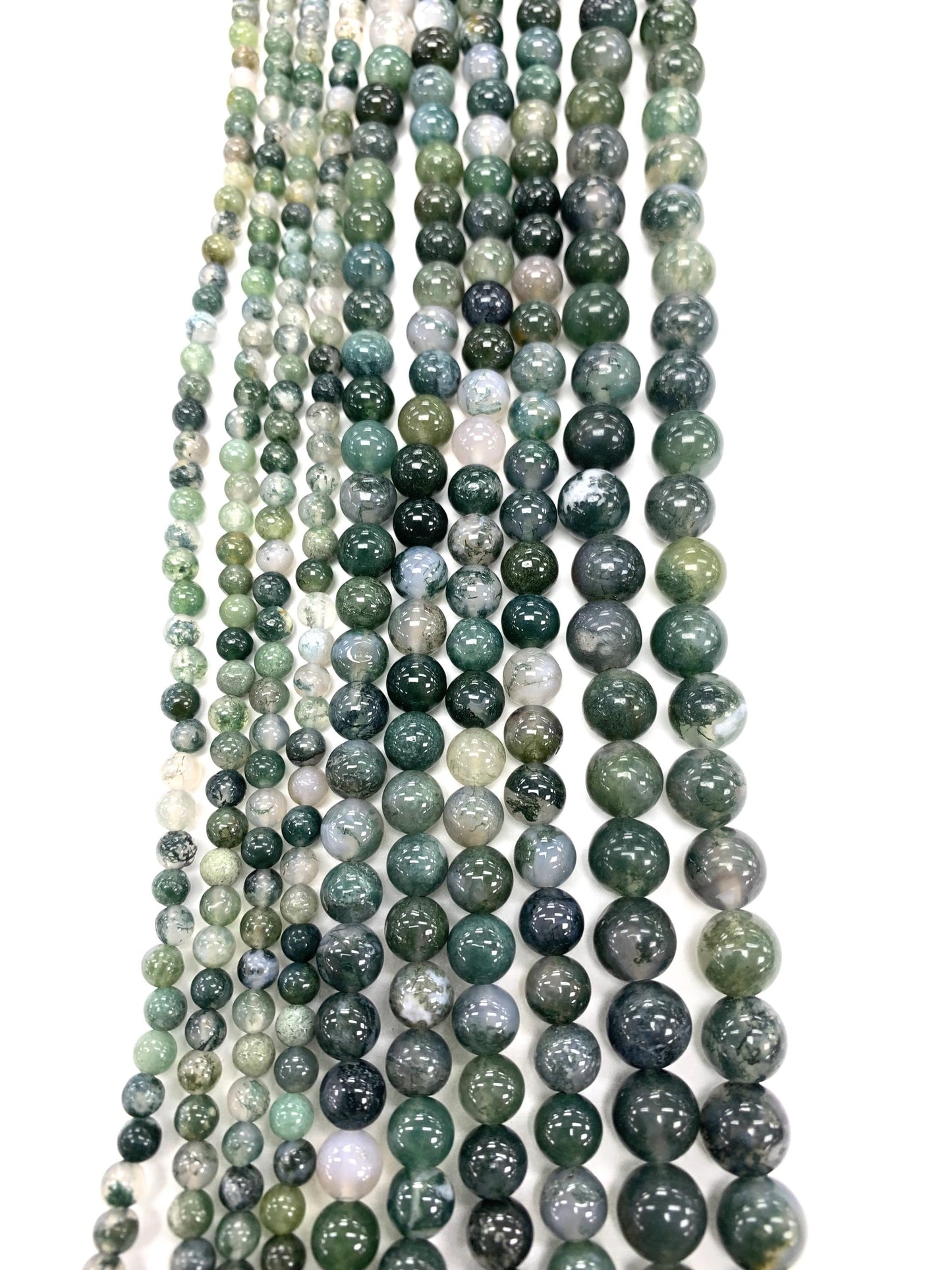 Natural Moss Agate Beads 4mm