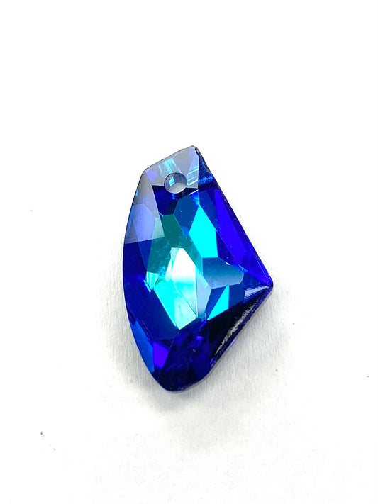 19 mm Glass Comet Bermuda Blue 2pack