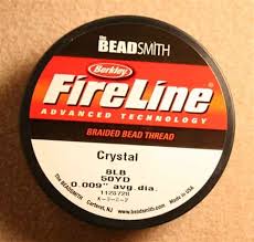 8lb Fireline Beading string 50yd Crystal