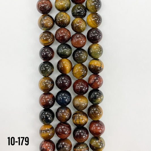 Natural Tri Colour Tigers Eye Beads 6mm