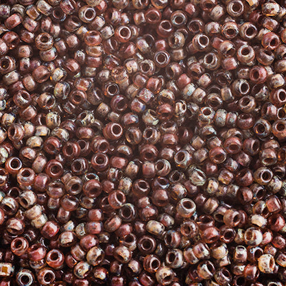 Miyuki Seed Beads 11-0 Tr. LT. Smoky Topaz Picasso