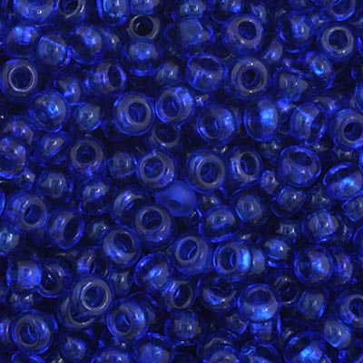 Czech Seed Beads 11-0 Transparent Navy Blue 23g Vial