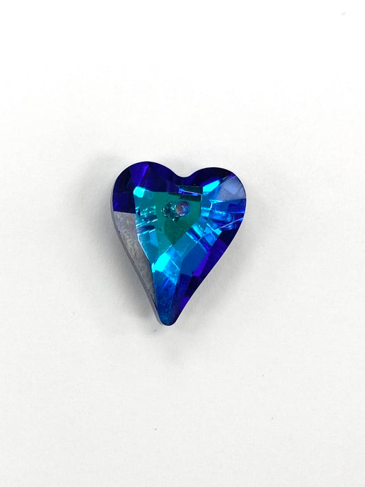 22mm Glass Wild Heart Bermuda Blue 2 pack