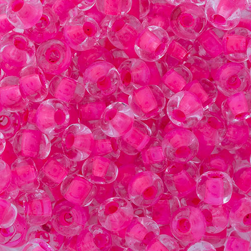 Czech Seed Beads 6-0 Crystal C-L Neon Pink
