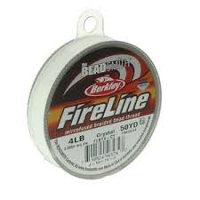 4lb Fireline Beading string 50yd Crystal