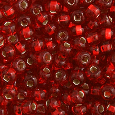 Czech Seed Beads 6-0 S-L RED