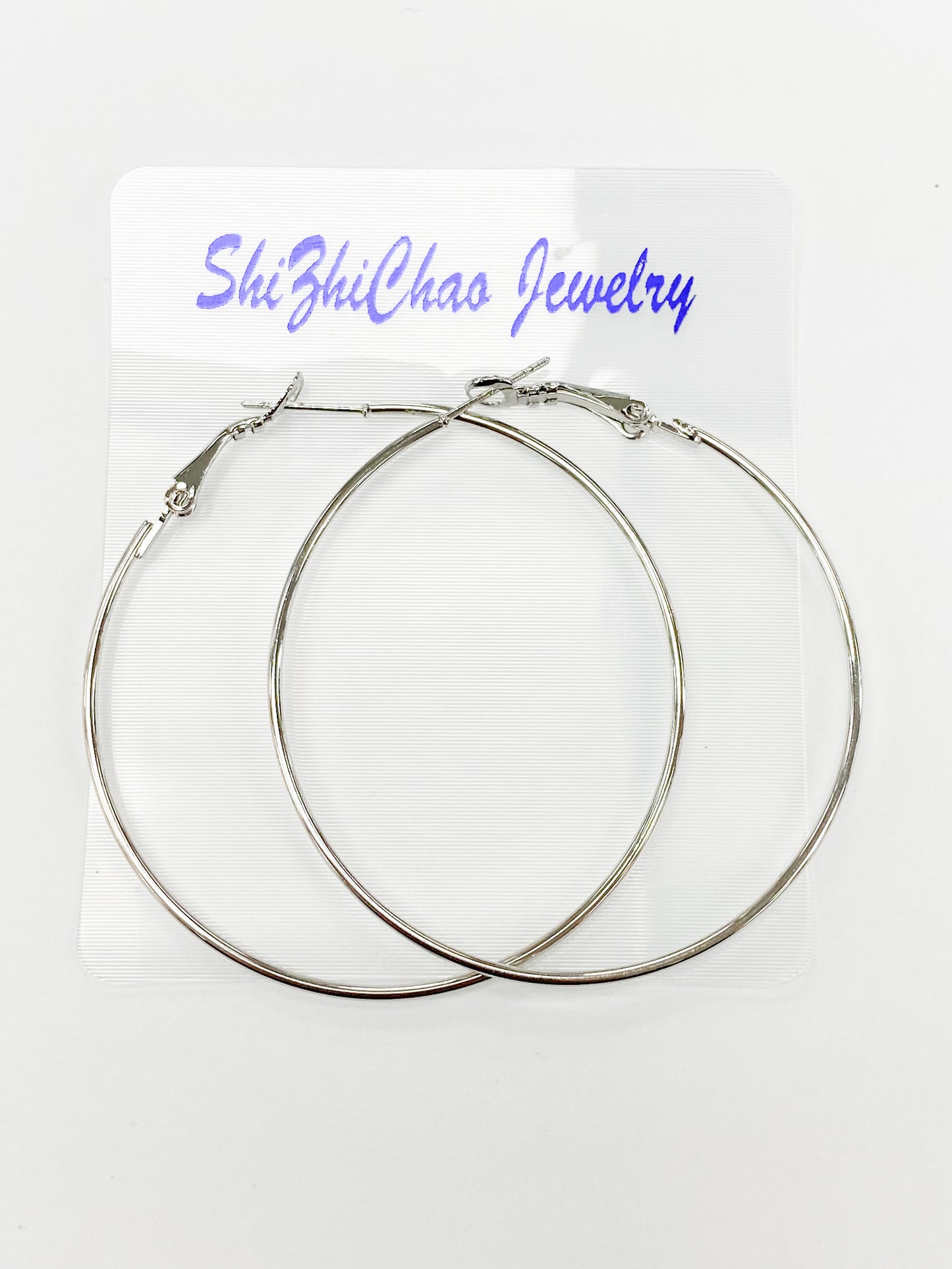 30mm Silver Hoops For Beading Around, 1.38mm Thickness